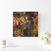 Nativiteitswandklok Vierkante Klok (Huis)