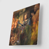 Nativiteitswandklok Vierkante Klok (Hoek)