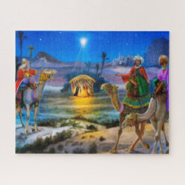 Nativiteitszagen met drie koningen legpuzzel