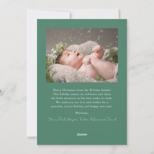 Nativity Angels 2 foto kerst Feestdagenkaart (Achterkant)