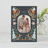 Nativity Angels 2 Foto Marine Kerstmis Feestdagenkaart (Staand voorkant)