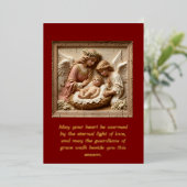 Nativity Angels of Light Foil Holiday Card Folie Feestdagenkaart (Staand Voorkant)