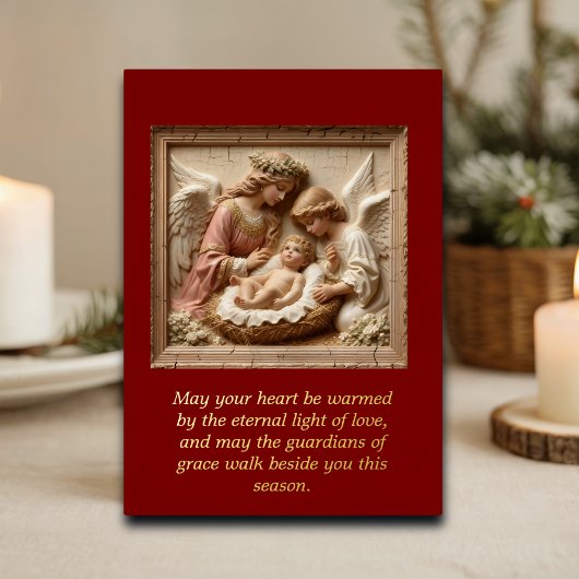 Nativity Angels of Light Foil Holiday Card Folie Feestdagenkaart