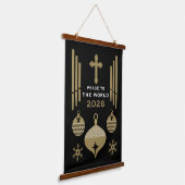 Nativity Christian Christmas Holiday Decor. Hangend Wandkleed (Gebogen)