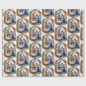 Nativity Christmas Baby Jesus, A Child Is Born Cadeaupapier (Vlak)