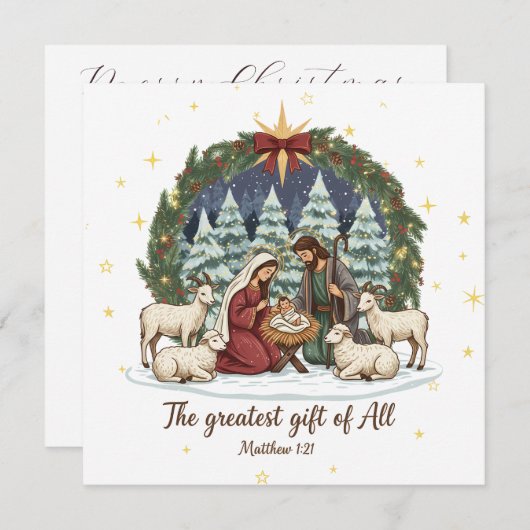Nativity Christmas Card  (Voorkant / Achterkant)