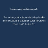 Nativity Christmas Card – Born This Day a Savior Kaart