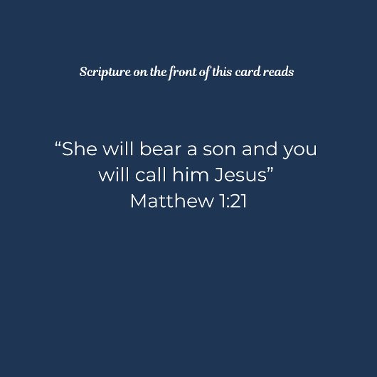 Nativity Christmas Card – Call Him Jesus Kaart