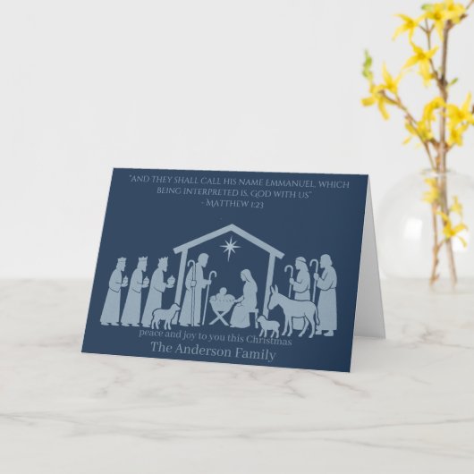 Nativity Christmas Card – Emmanuel God With Us Kaart (Gele Bloem)