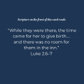 Nativity Christmas Card – No Room in the Inn Kaart