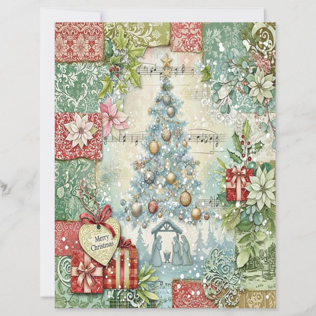 Nativity Christmas craft paper (Voorkant)