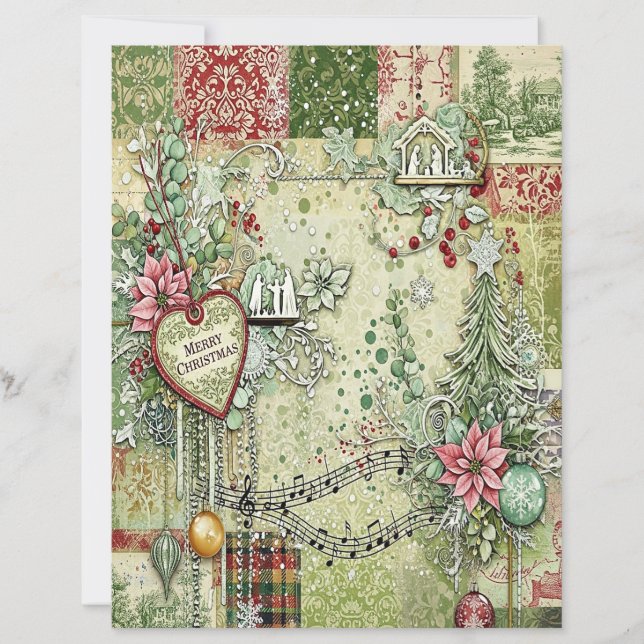 Nativity Christmas craft paper (Voorkant)