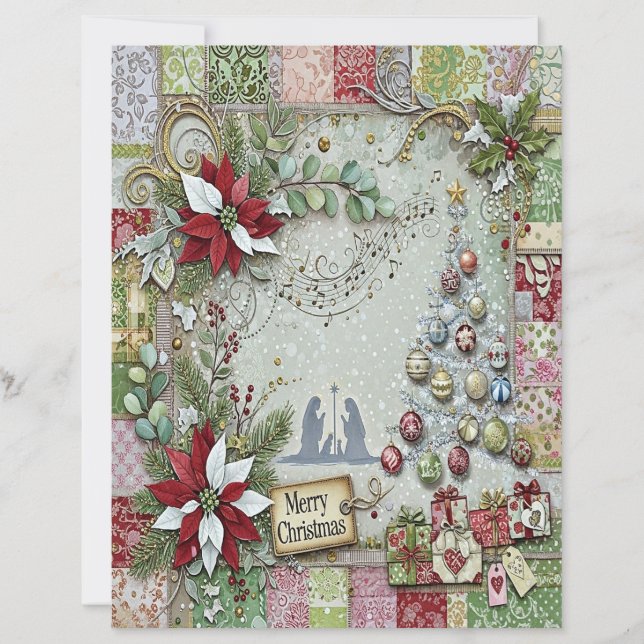 Nativity Christmas craft paper (Voorkant)