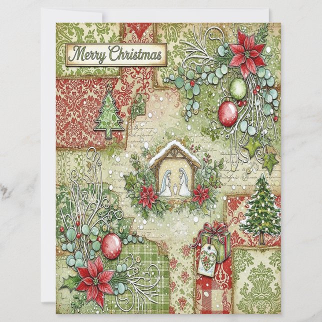 Nativity Christmas craft paper (Voorkant)