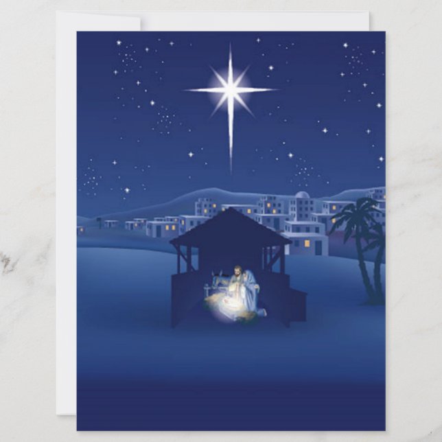 Nativity Christmas craft paper (Voorkant)
