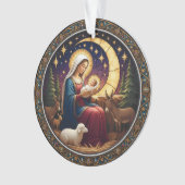 Nativity Christmas Ornament – Double-Sided (voorkant)