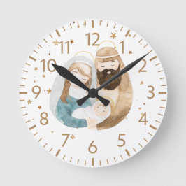 Nativity Christmas Wall Clock Home Decor Ronde Klok