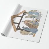 NATIVITY CHRISTMAS WRAPPING PAPER CADEAUPAPIER (Uitgerold)