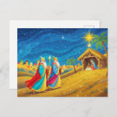 Nativity Epiphany Three Kings Christmas Feestdagenkaart (Voorkant / Achterkant)