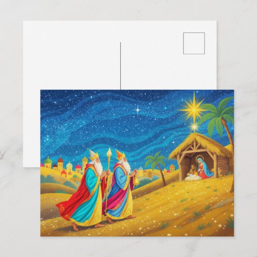 Nativity Epiphany Three Kings Christmas Feestdagenkaart (Voorkant / Achterkant)