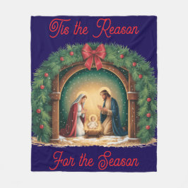 Nativity Fleece Blanket Deken