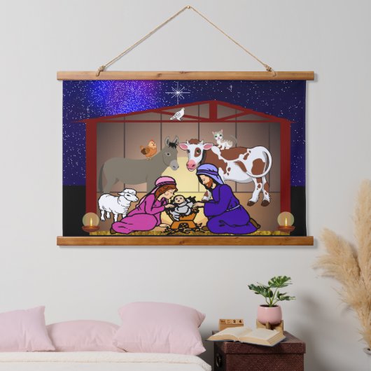Nativity Hangend Wandkleed (Slaapkamer)