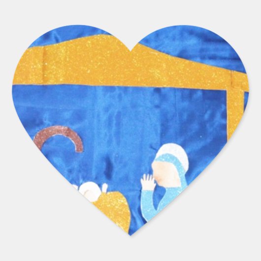 Nativity Hart Sticker (Voorkant)