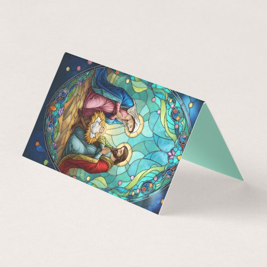 Nativity in stained glass  kaart (Voorkant)