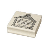 Nativity Manger Christmas met Bijbelvers op maat Rubberstempel (Stempel)