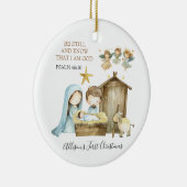 Nativity Manger Scene Bible Verse First Christmas Keramisch Ornament (Rechts)