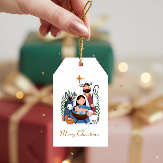 Nativity Merry Christmas Cute Holy Family Cadeaulabel