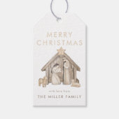 Nativity Neutral Minimalistisch Modern Gift Label Cadeaulabel (Voorkant)