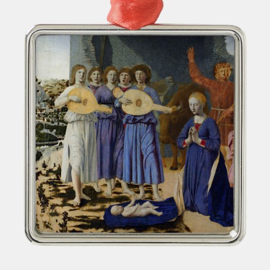 NATIVITY OF JESUS, ANGELS by PIERO DELLA FRANCESCA Metalen Ornament (Voorkant)