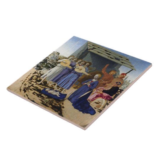 NATIVITY OF JESUS, ANGELS by PIERO DELLA FRANCESCA Tegeltje (Zijkant)