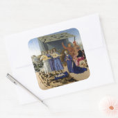NATIVITY OF JESUS, ANGELS by PIERO DELLA FRANCESCA Vierkante Sticker (Envelop)