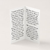 Nativity of the Blessed Virgin Mary Prayer Card Kaart (Binnen)