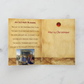 NATIVITY Old Irish Christmas Blessing Parchment  Feestdagen Kaart (Binnen)