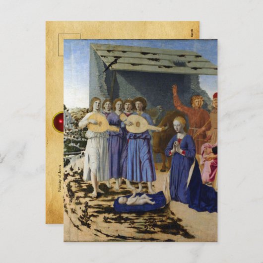 NATIVITY Old Irish Christmas Blessing Parchment  Feestdagenkaart (Voorkant / Achterkant)