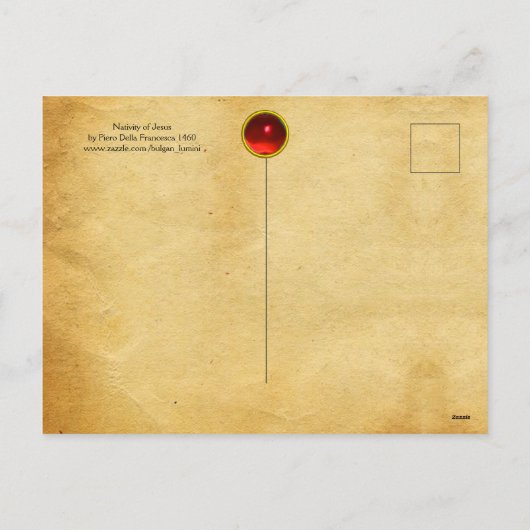 NATIVITY Old Irish Christmas Blessing Parchment  Feestdagenkaart (Achterkant)