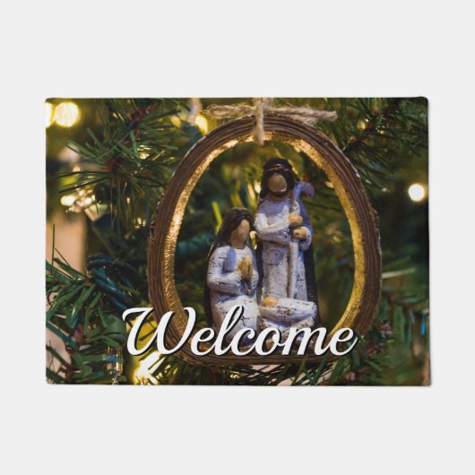Nativity Ornament Welcome Doormat Deurmat (Voorkant)