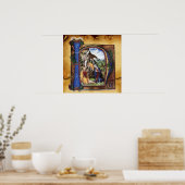 NATIVITY PARCHMENT MONOGRAM POSTER (Keuken)
