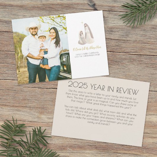 Nativity Photo Christmas Card Feestdagenkaart