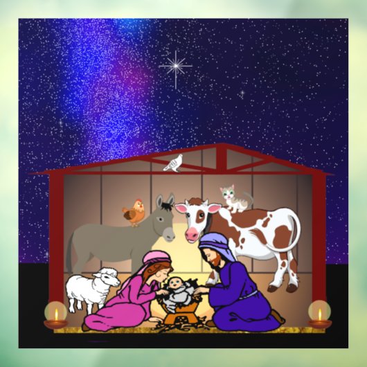 Nativity Raamsticker (Vel 3)