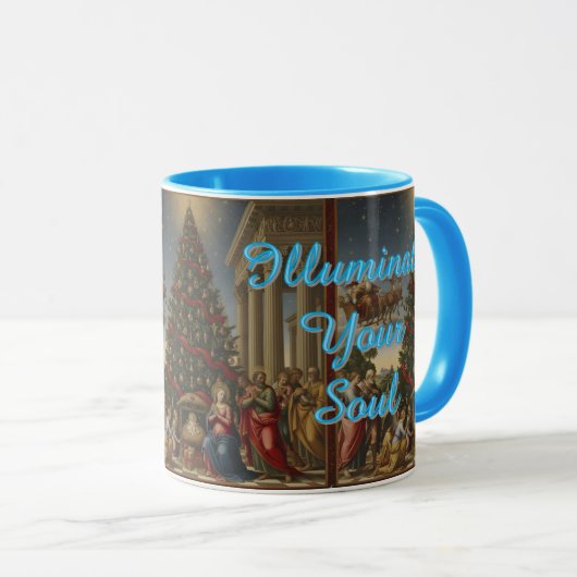 Nativity Santa Combo Christmas Coffee Mug Mok (Voorkant rechts)