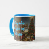 Nativity Santa Combo Christmas Coffee Mug Mok (Voorkant links)