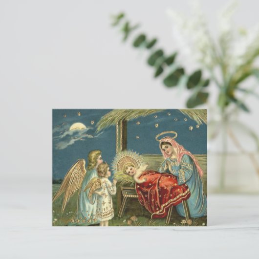 Nativity Scene Bethlehem Briefkaart (Staand voorkant)