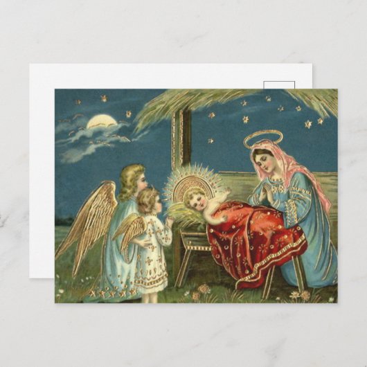 Nativity Scene Bethlehem Briefkaart (Voorkant / Achterkant)