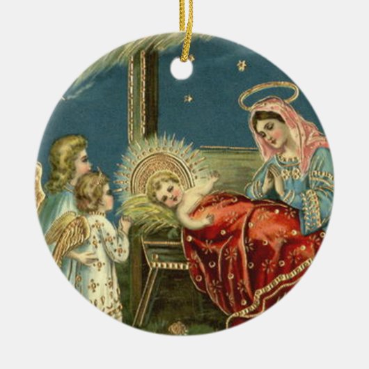 Nativity Scene Bethlehem Keramisch Ornament (Voorkant)
