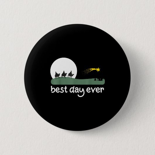 Nativity Scene _ Christmas Day Ever Ronde Button 5,7 Cm (Voorkant)