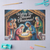 Nativity Scene Christmas Greeting Tissuepapier (Craft)
